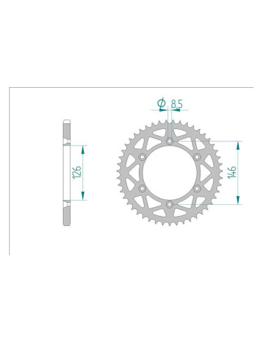 Kit chaine DID  ALU SUZUKI RMX 250...