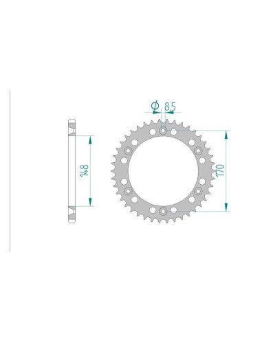 Kit chaine DID  ALU SUZUKI TS 250 X...