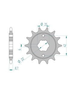 Pignon AFAM pour moto au pas de 520