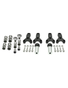 Kit fixation ajustable universel RACETECH pour protège-mains Ø22/28,6mm