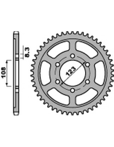 Couronne PBR acier C45 standard 4606 - 428