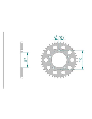 Kit chaine DID  ALU SUZUKI SV 650 N...