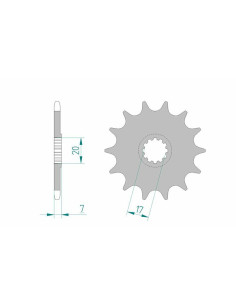Pignon AFAM acier standard 94109 - 420