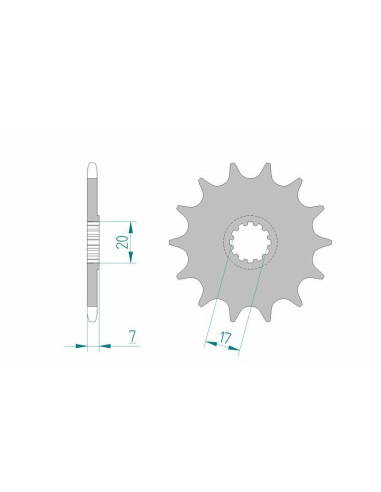 Pignon AFAM acier standard 94109 - 420