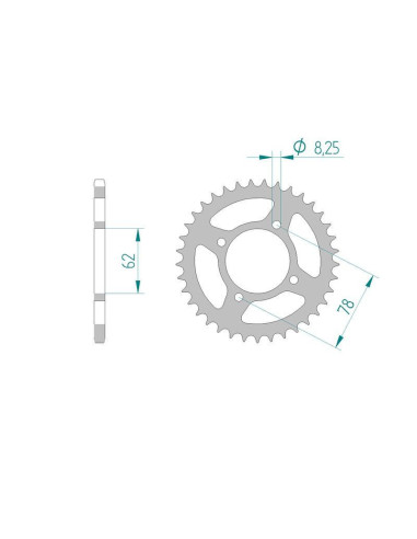 Kit chaine DID  ACIER SUZUKI LT 50 -...