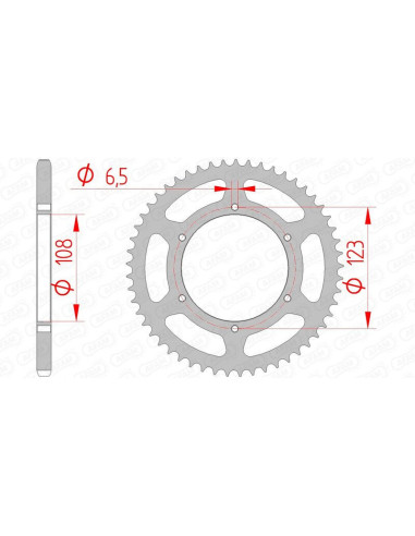 Kit chaîne AFAM A420M 11/53 - Couronne arrière standard Type 92114