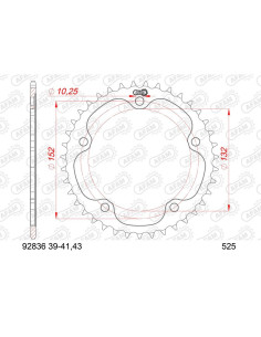 Couronne AFAM acier standard 92836 - 525 2