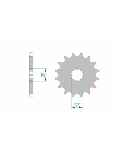 Kit chaîne AFAM 428XMR 15/56 standard - couronne standard 16212