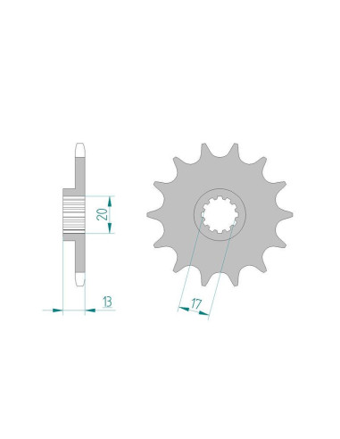 Kit chaine DID  ALU TM 144 MX 2013 à...
