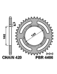 Couronne PBR acier standard 4406 - 420 2