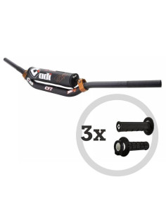 Kit guidon ODI CFT Podium MX + 3 paires de revêtements MX V2 Lock-On semi-gaufrés 2