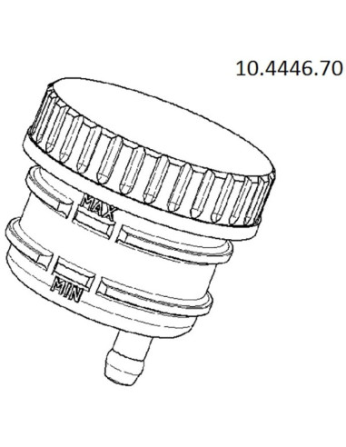Reservoir for master cylinder Brembo strait exit clamp fixing