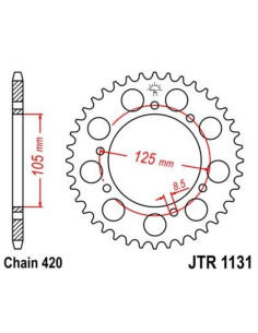 Couronne JT SPROCKETS acier standard 1131 - 420 2