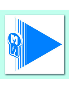 Flèches de signalisation S3 bleu 50 pièces 12x12cm 2