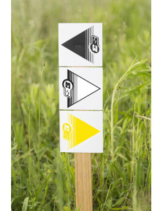 Flèches de signalisation S3 jaune 50 pièces 12x12cm 2