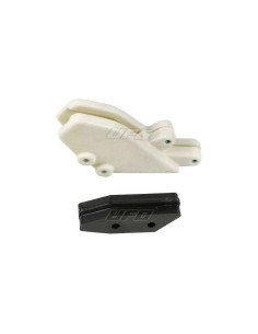 Kit guide chaîne + patin de guide chaîne UFO translucide/noir Kawasaki KX125/250 2