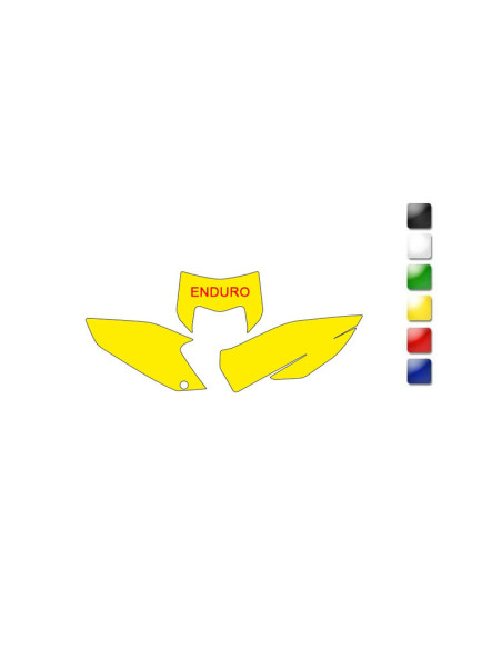 Fonds de plaque BLACKBIRD jaune Husqvarna TE-FE 125&+