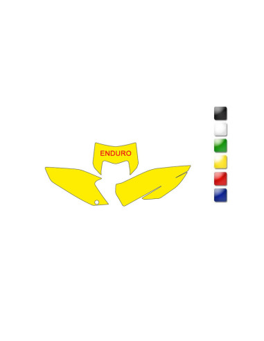 Fonds de plaque BLACKBIRD noir Husqvarna TE-FE 125&+