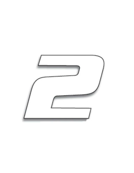 Numéro de course 2 BLACKBIRD 20x25cm blanc