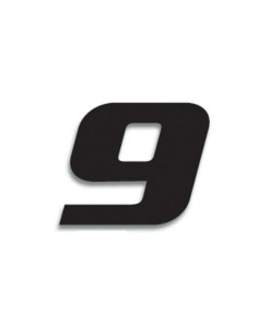 Numéro de course 9 BLACKBIRD 20x25cm noir 2