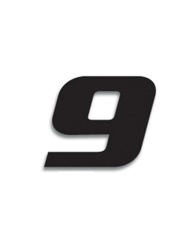 Numéro de course 9 BLACKBIRD 20x25cm noir