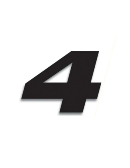 Numéro de course 4 BLACKBIRD 20x25cm noir