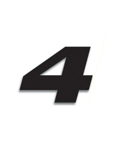 Numéro de course 4 BLACKBIRD 20x25cm noir 2