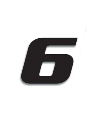 Numéro de course 6 BLACKBIRD 20x25cm noir
