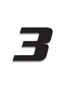 Numéro de course 3 BLACKBIRD 20x25cm noir 2