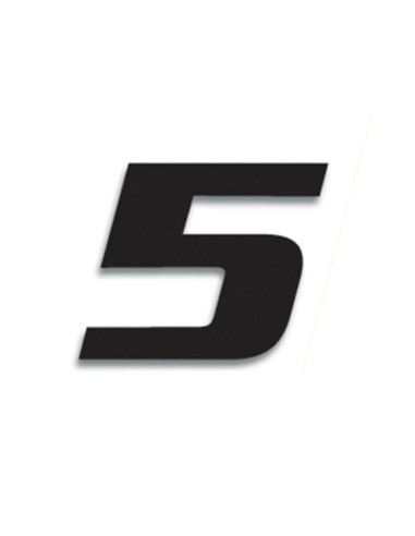 Numéro de course 5 BLACKBIRD 20x25cm noir
