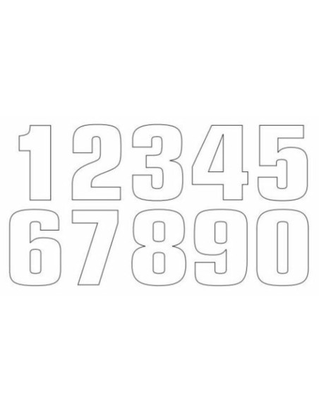 Numéro de course 9 TECNOSEL 20x13cm blanc jeu de 3