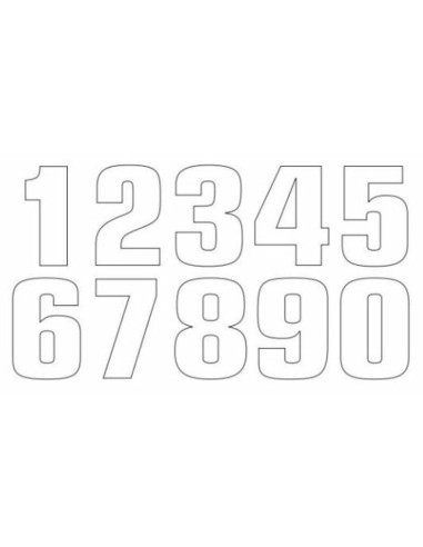 Numéro de course 0 TECNOSEL 20x13cm blanc jeu de 3