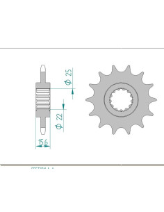 Pignon AFAM pour moto au pas de 520