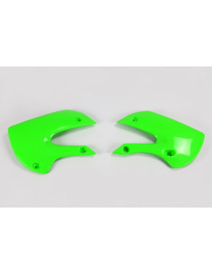 Ouïes de radiateur UFO vert Kawasaki KX65/KLX110 2