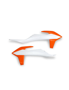 Ouies de radiateur UFO orange/blanc KTM EXC/SX/EXC-F/SX-F 2