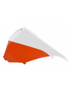 Caches boîte à air POLISPORT couleur origine 15 blanc/orange KTM SX/SX-F 2