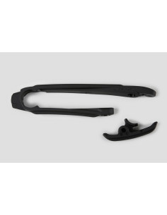 Kit patin de bras oscillant + patin de chaîne inférieur UFO noir KTM 2