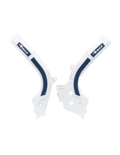 Protège cadre RACTECH bi-matières blanc/bleu 2