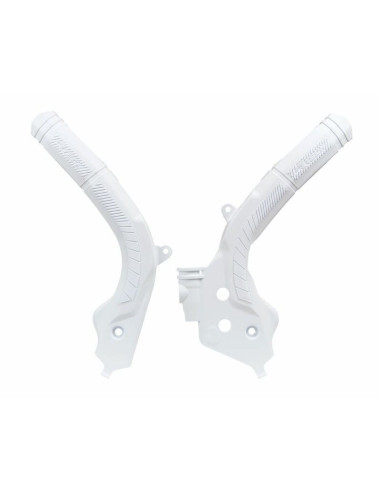 Protège cadre RACTECH bi-matières blanc