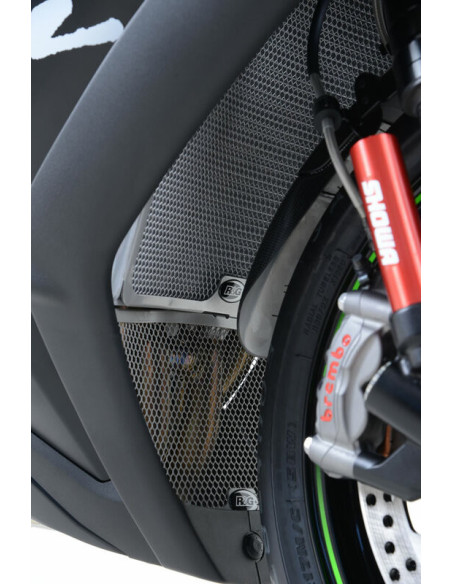 Protection de radiateur R&G RACING titane Kawasaki Ninja ZX-10R