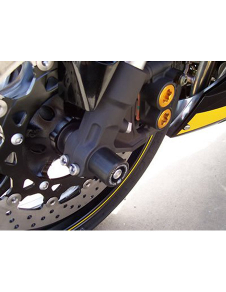 Protection de fourche R&G RACING noir Yamaha YZF-R1/R6 / T-Max 530