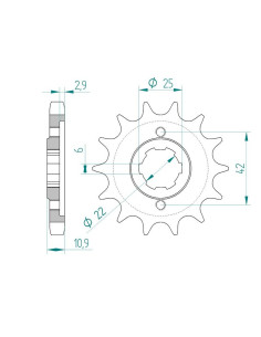 Pignon AFAM pour moto au pas de 530