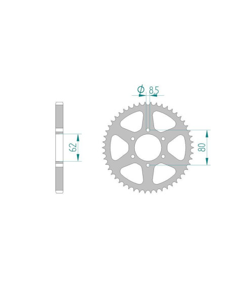 Kit chaine DID  ACIER YAMAHA TW 125 5RS 2002 à 2006 couronne