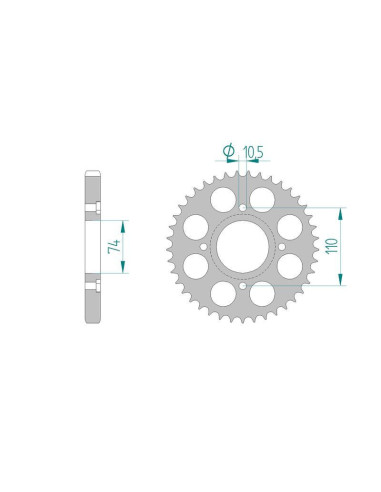 Kit chaine DID  ACIER YAMAHA RD 250...