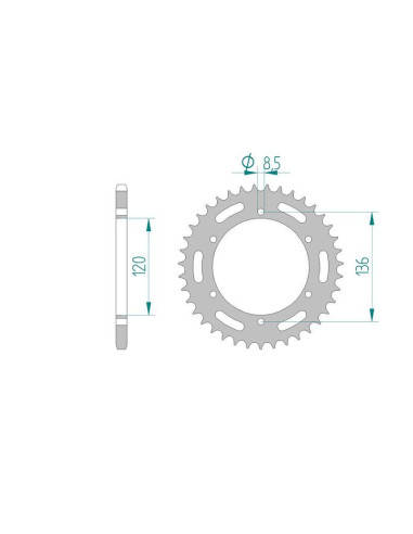 Kit chaine DID  ACIER YAMAHA RD 350...