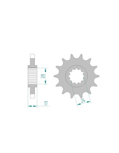 Pignon AFAM pour moto au pas de 530