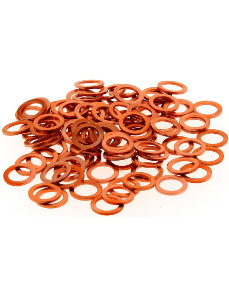 Rondelles cuivre BIHR 8x12x1,0mm 100 pièces