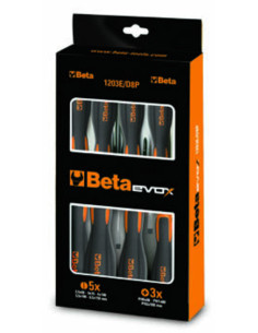 Jeu de 8 tournevis à fente et cruciforme BETA TOOLS