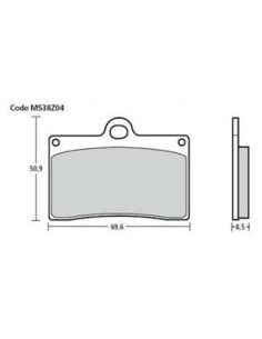 Plaquettes de frein BREMBO UPGRADE Z04 métal fritté - M538Z04 2