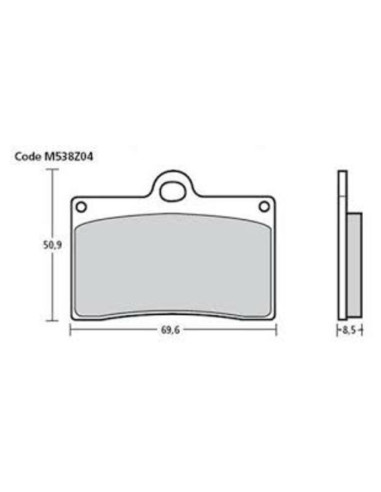 Plaquettes de frein BREMBO UPGRADE Z04 métal fritté - M538Z04